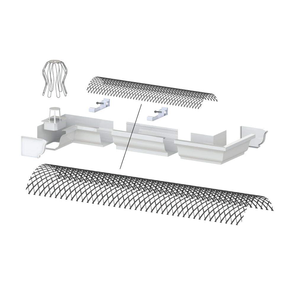 20 ft. Vinyl Gutter Guard for 4-inch and 5-inch Gutters (Eavestroughs)
