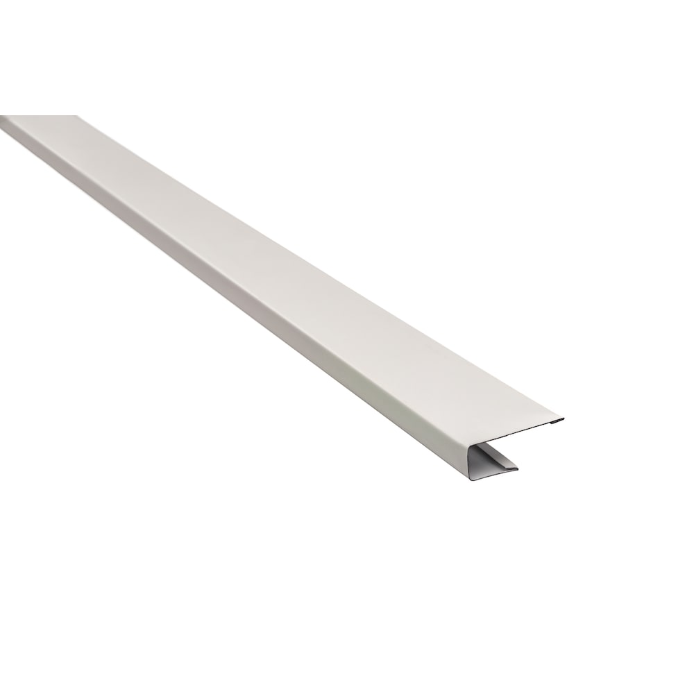 Moulure en J en aluminium de 10 pi de long x 1 1/2 po de large, blanche