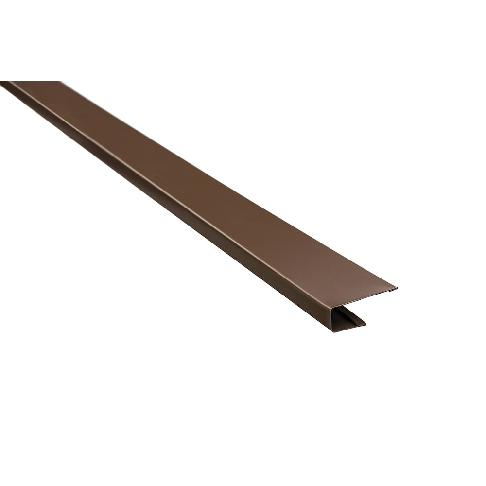 Moulure en J en aluminium de 10 pi L x 1 1/2 po l en brun