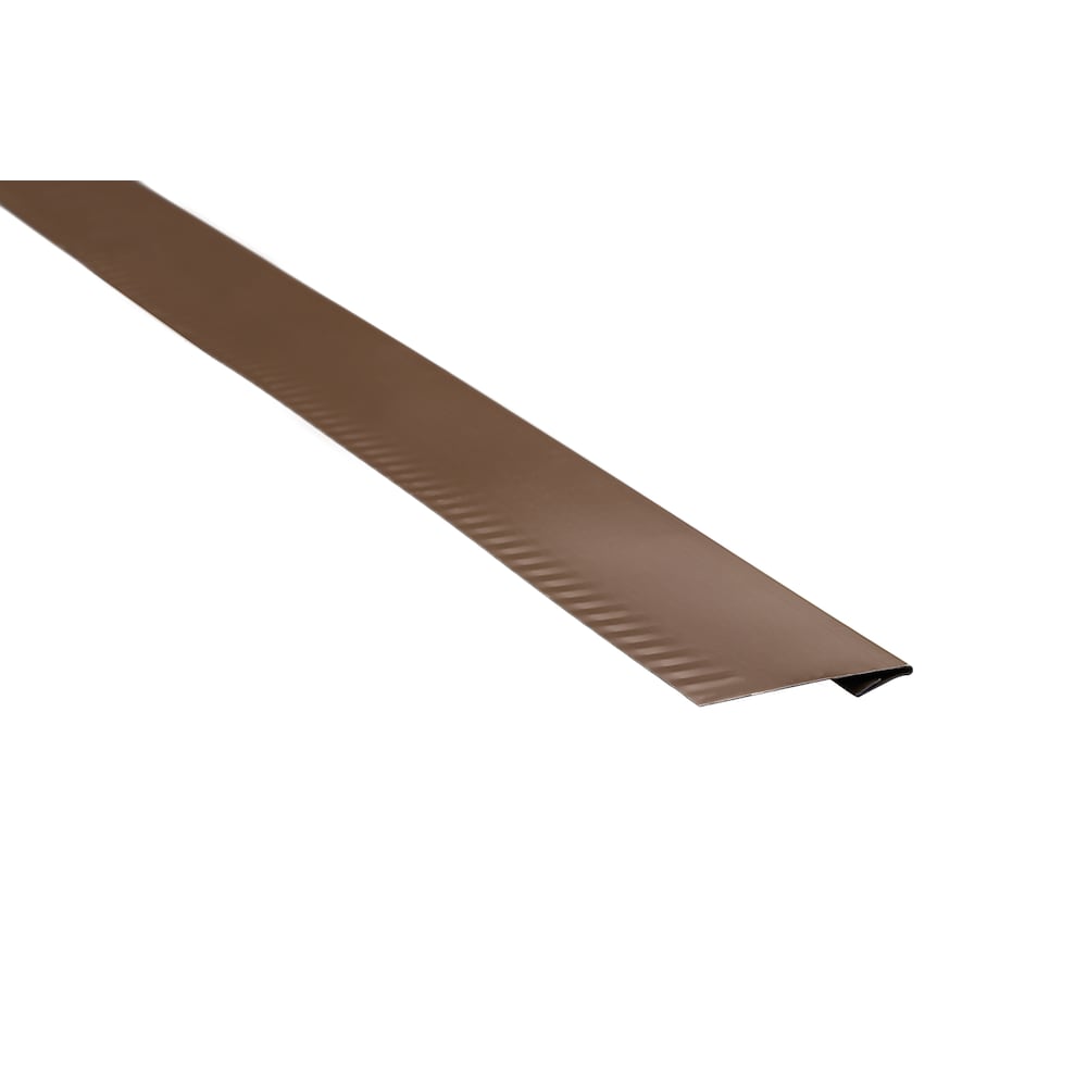 Garniture de seuil en aluminium de 10 pi L x 2 po l x 2 po H en brun