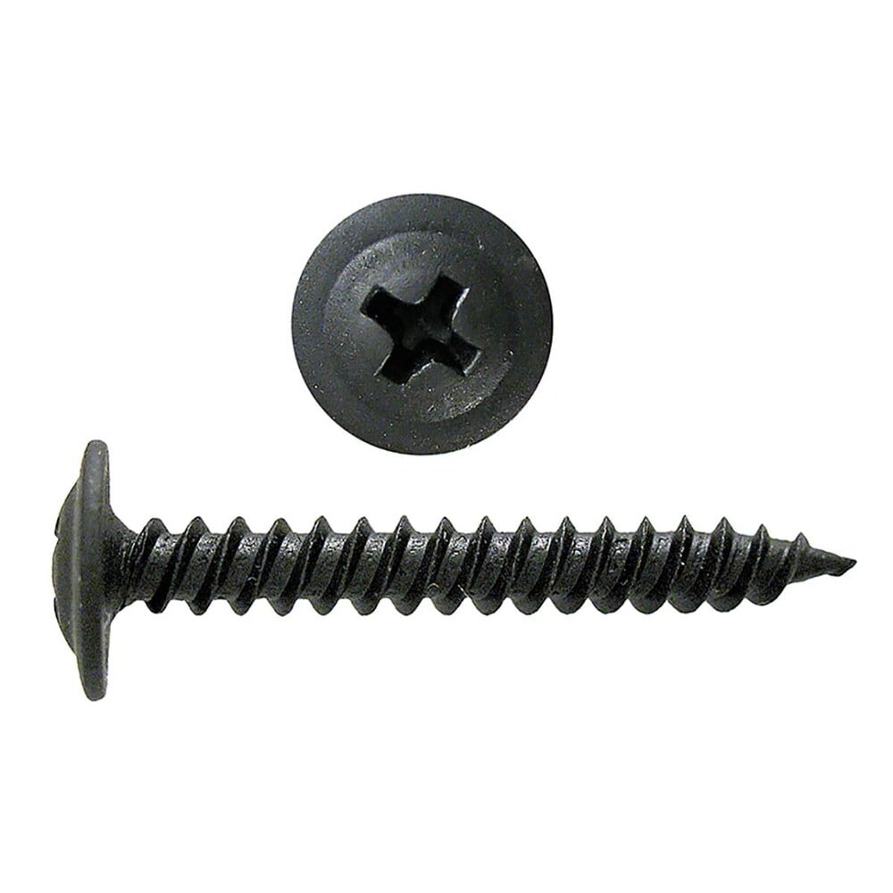 Vis à tête cruciforme à tête gaufrée #8 x 1-1/4 pouce à entraînement cruciforme haute performance pour lattes/cadres, vis à phosphate - 500 pièces