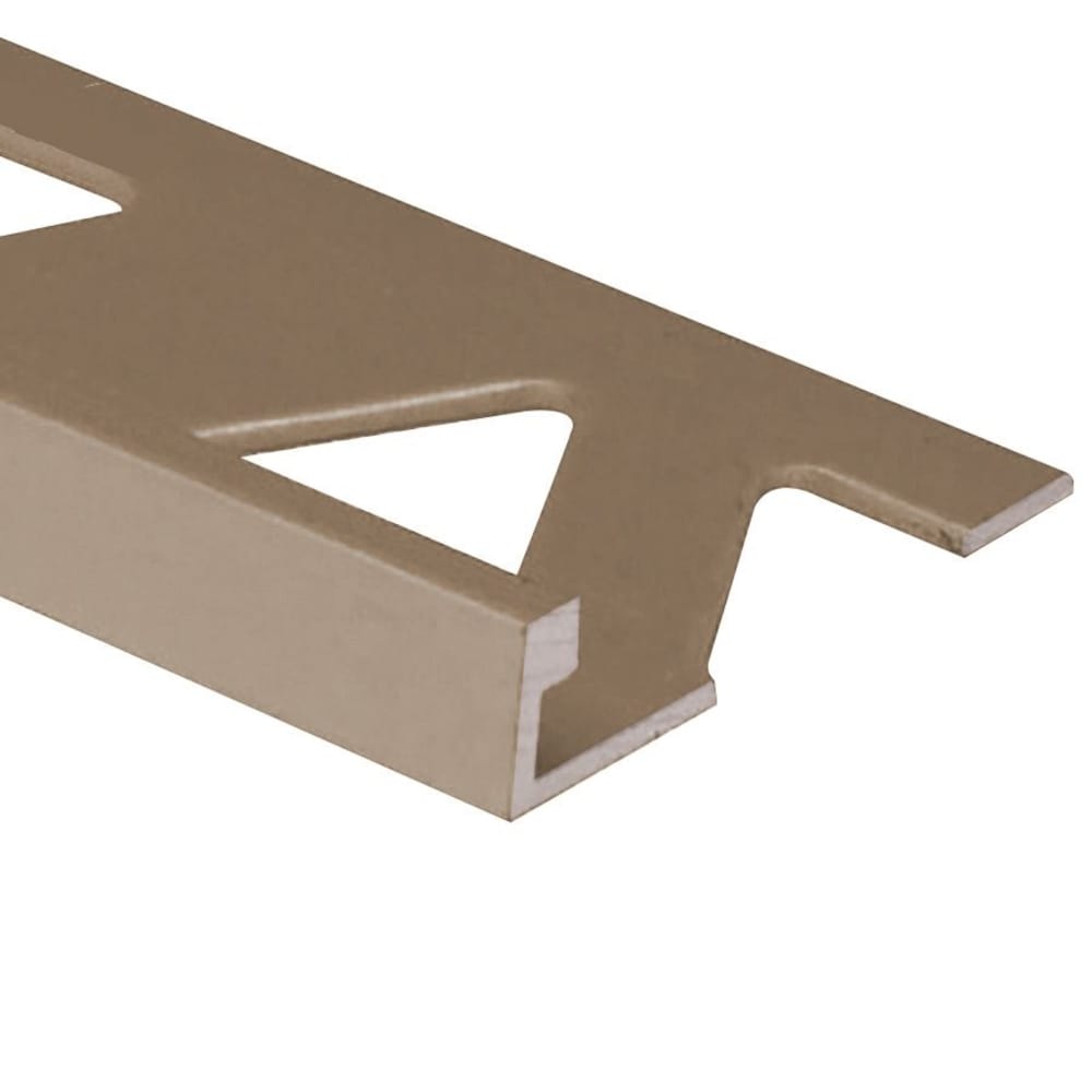 Bordure de carrelage 5/16 po (8 mm) - 8 pi - Titane satiné - 10 pièces.