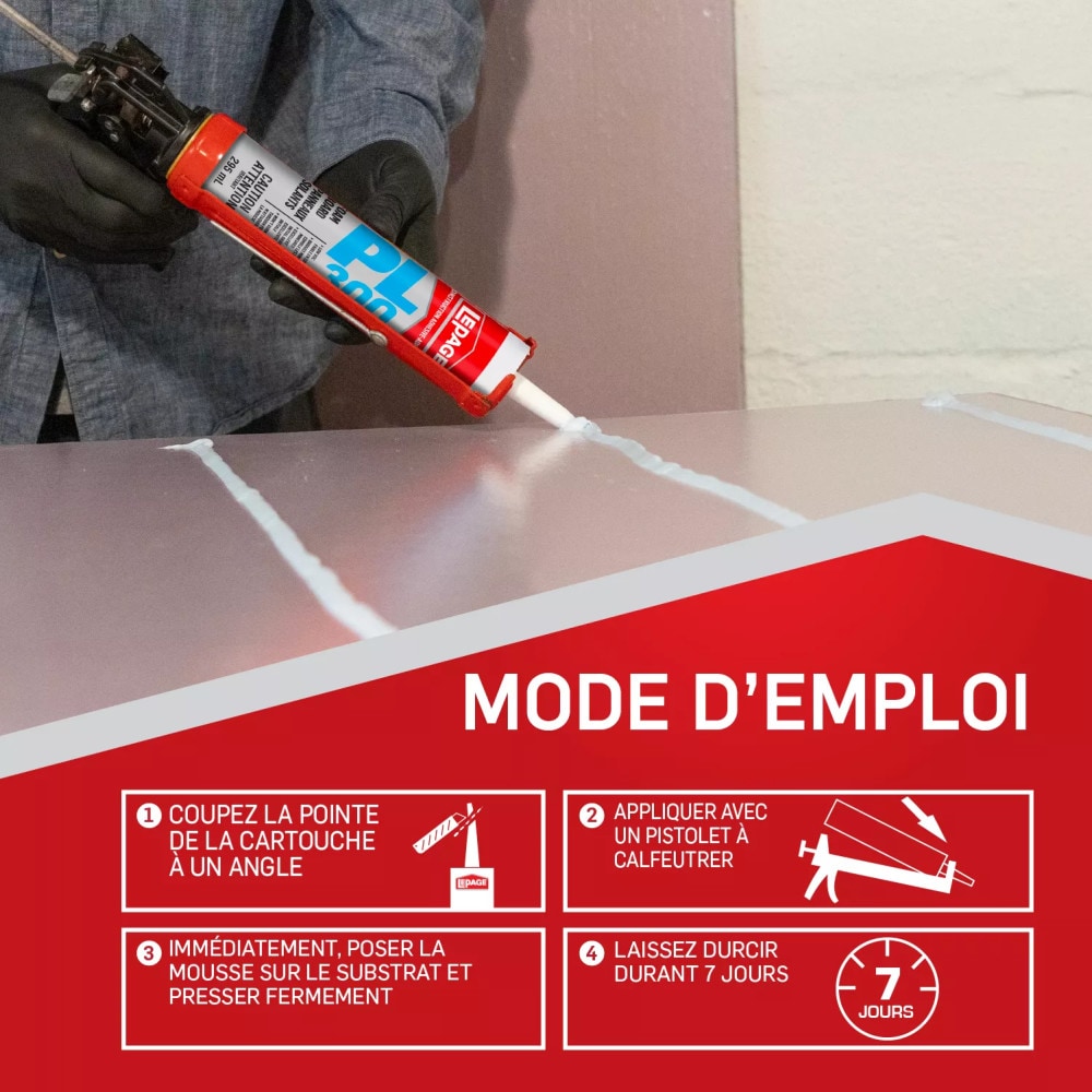 PL 300 Latex Foamboard Construction Adhesive, 295 mL