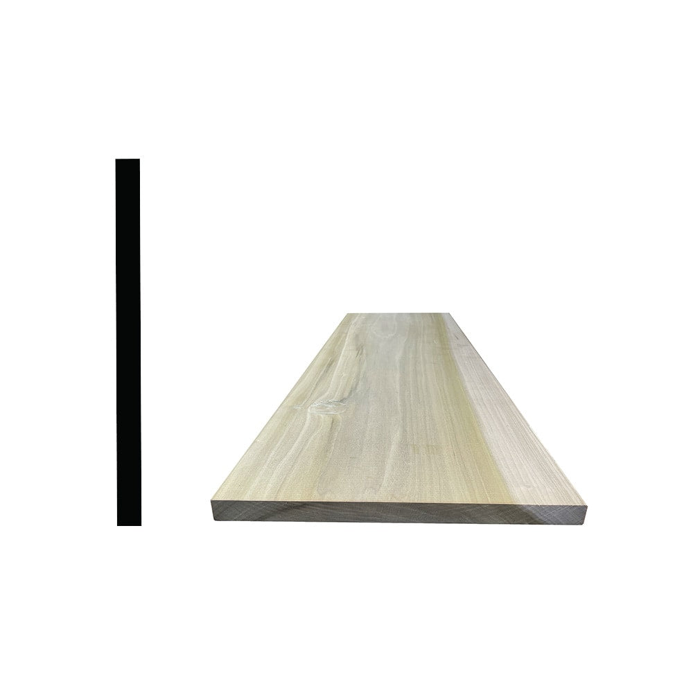 Planche de loisir en bois dur de peuplier de 3/4 po x 12 po x 4 pieds S4S