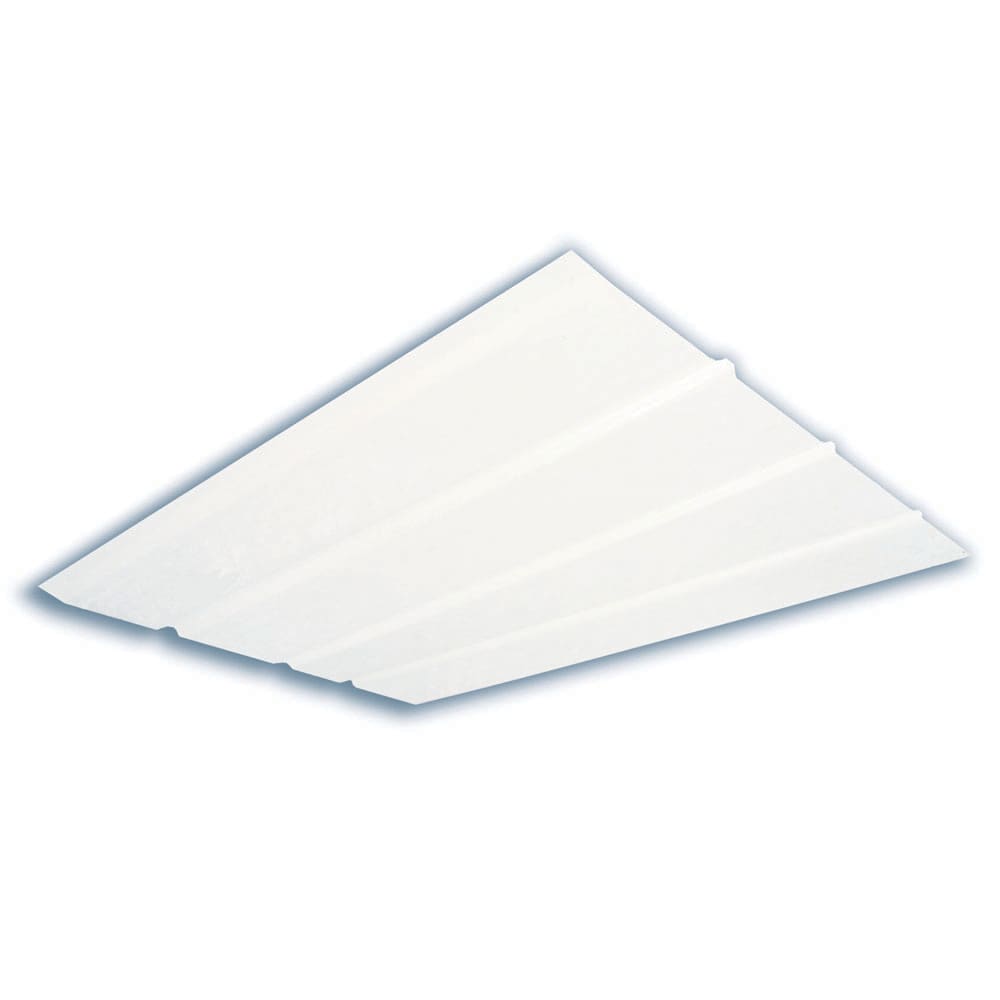 Soffite non ventilé en aluminium à 4 panneaux de 10 pi L x 16 po l, blanc