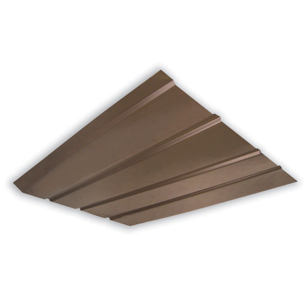 Soffite non ventilé en aluminium à 4 panneaux de 10 pi L x 16 po l, brun
