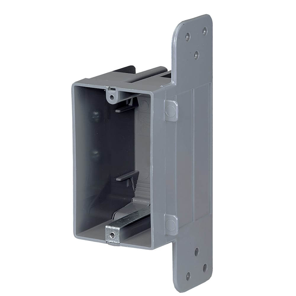 3-3/4 x 2-1/4 x 2-3/4 D. 1-Gang 18 cu in. Plastic Device Box with Integrated Bracket