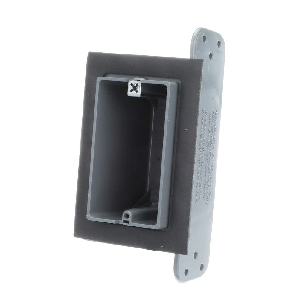 3-3/4 x 2-1/4 x 2-3/4 D. 1-Gang 18 cu in. Plastic Airtight Device Box with Foam Gasket