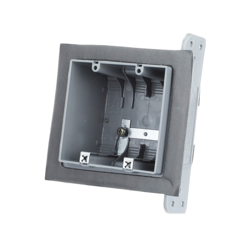 3-3/4 x 4 x 3-3/4 D. 2-Gang 33 cu in. Airtight Device Box with Foam Gasket