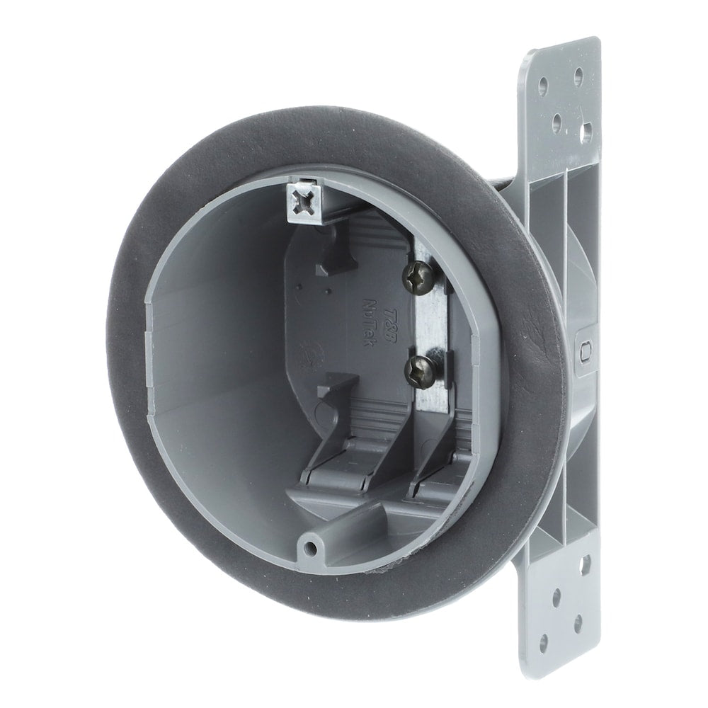3-3/4 x 4 x 2-3/4 D. Round Airtight Ceiling Box with Side Bracket