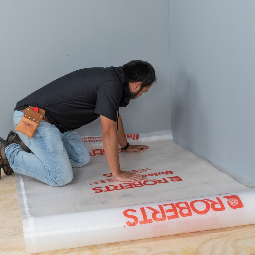 48-inch x 25 ft. 2-in-1 Underlayment for Laminate and Engineered Wood Floors