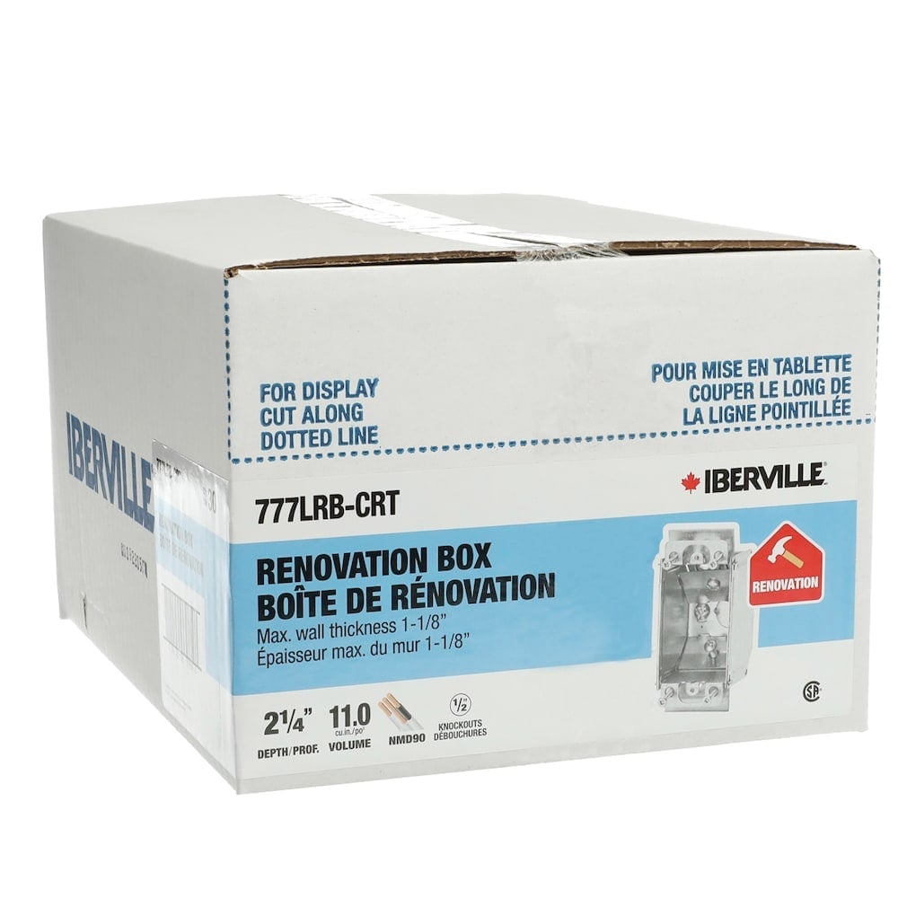 3 x 2 x 2-1/4 D. Non-Gangable 11 cu.inch Rectangle Steel Renovation Device Box
