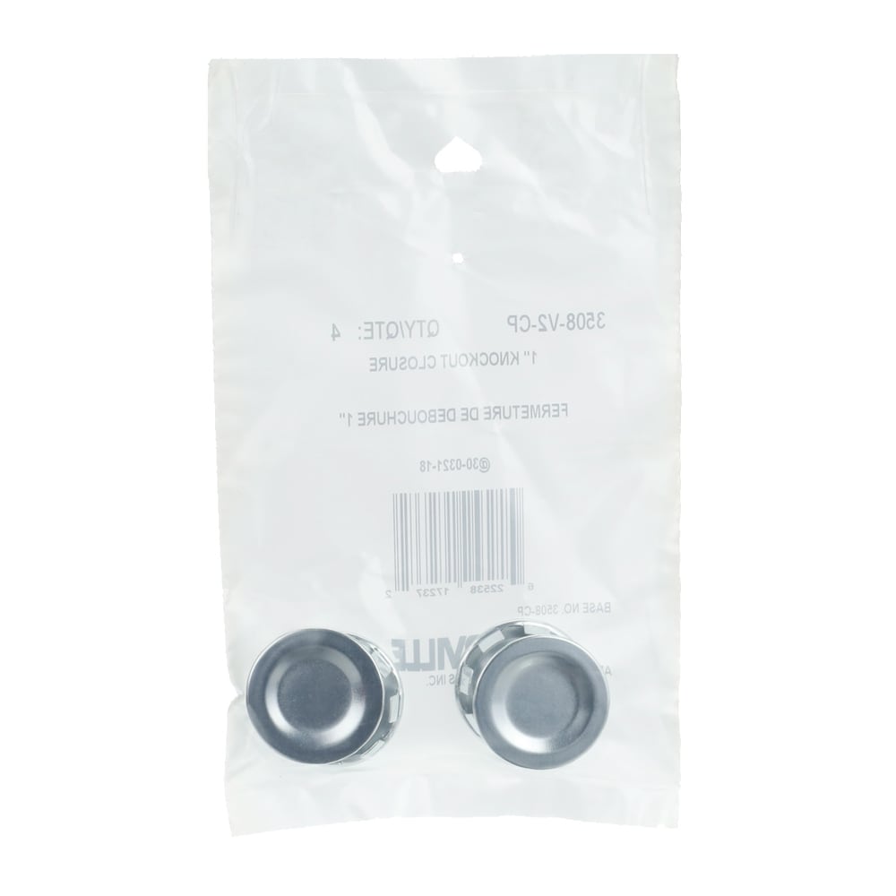 Steel knockout closure 1 in. (Bag of 4 units)