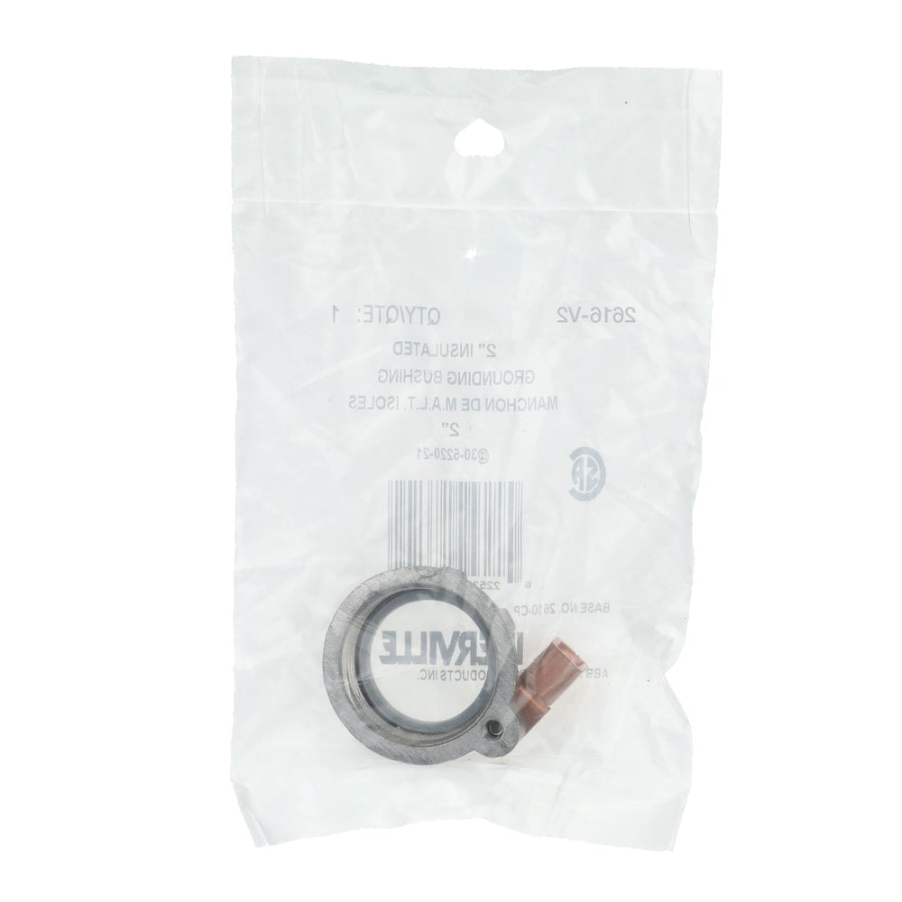 Insulated grounding bushing 2 in. Wire size 6-1/0 AWG.