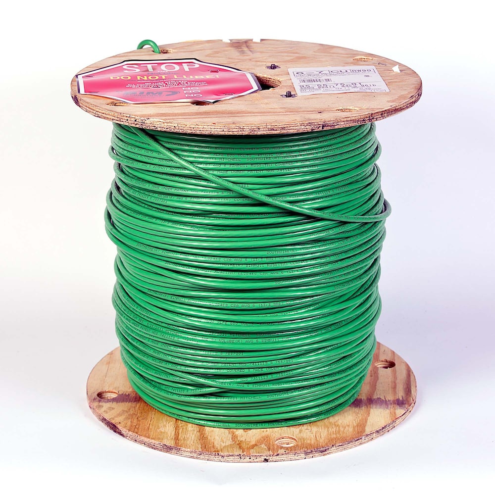 Fil électrique 6/7 RW90 SimPull - Vert (coupé au mètre)