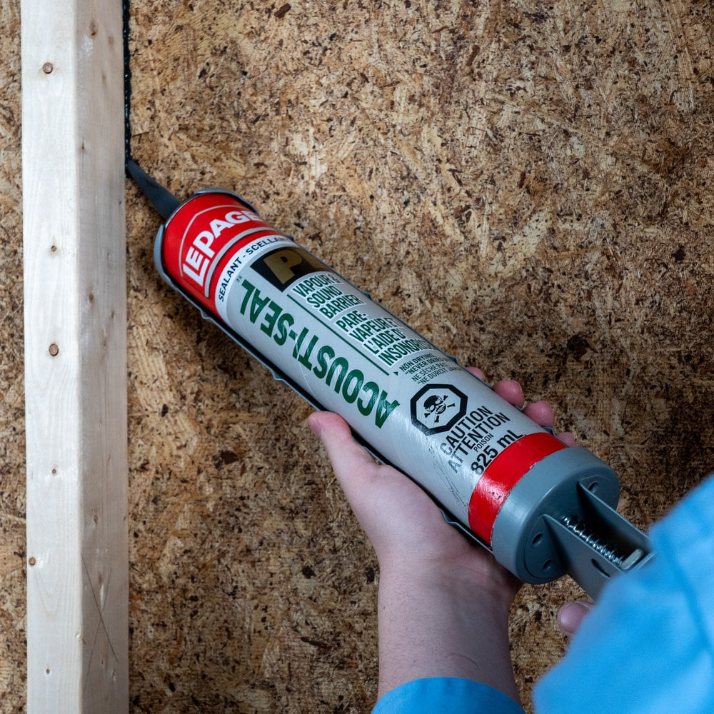 PL Acousti-Seal Sound Absorbing Vapor Barrier Adhesive, Black, Flexible 825mL