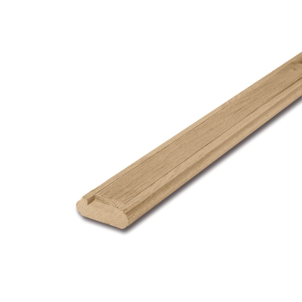3/4-inch x 2 1/4-inch x 8ft. Unfinished Oak Square Top Shoe Rail & Fillet