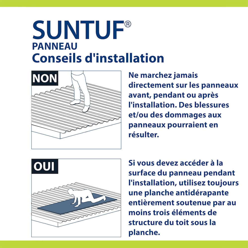 Panneau de toiture en polycarbonate ondulé transparent de 26 po x 8 pi