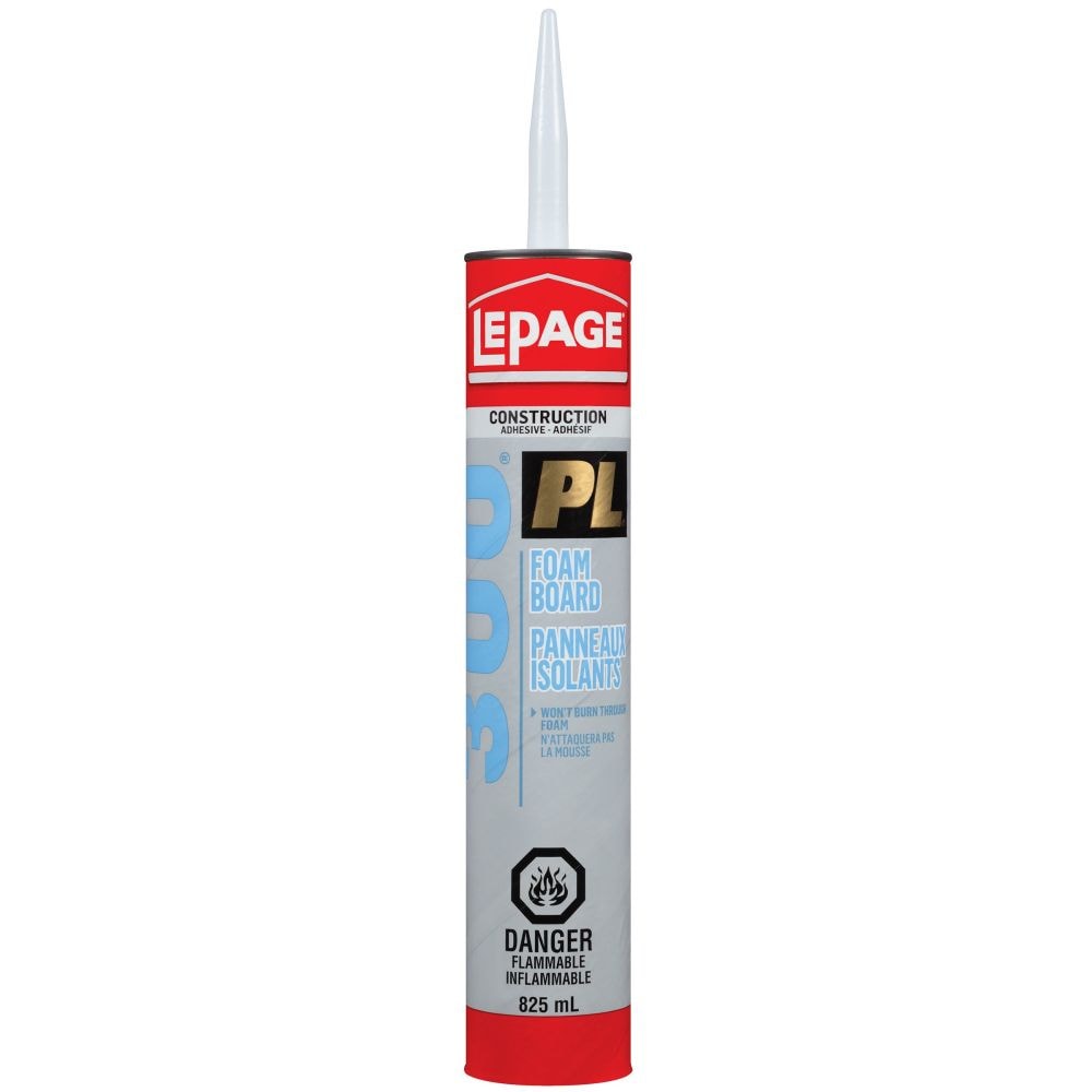 PL 300 Foamboard Adhesive, No Etching/Burning, 825 ml