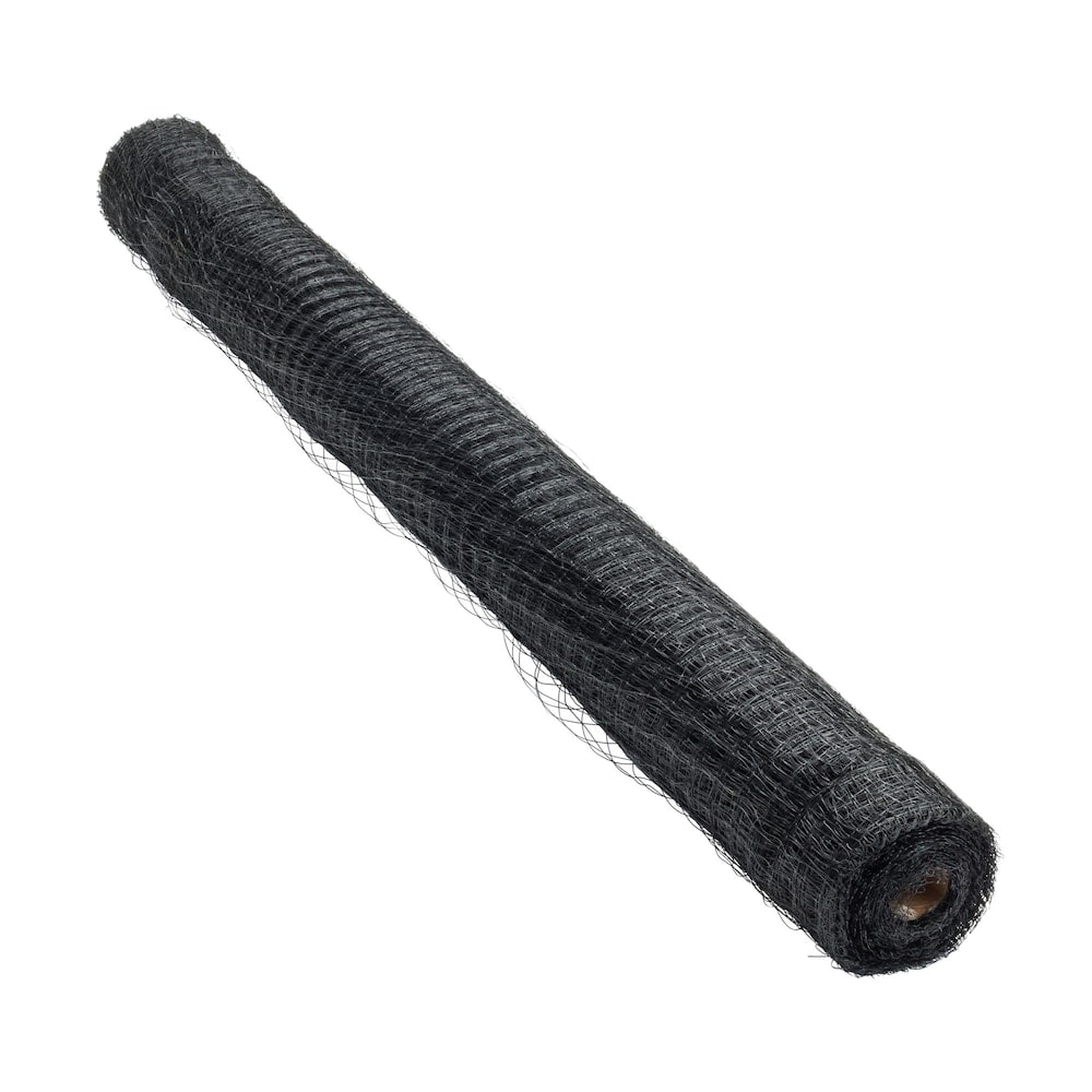 100 ft. L x 7 ft. H Plastic Netting in Black with 3/4-inch x 3/4-inch Mesh