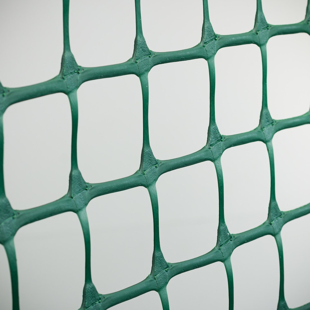 25 ft. L x 36-inch H Green Plastic Fencing with 2-inch x 2-inch Mesh
