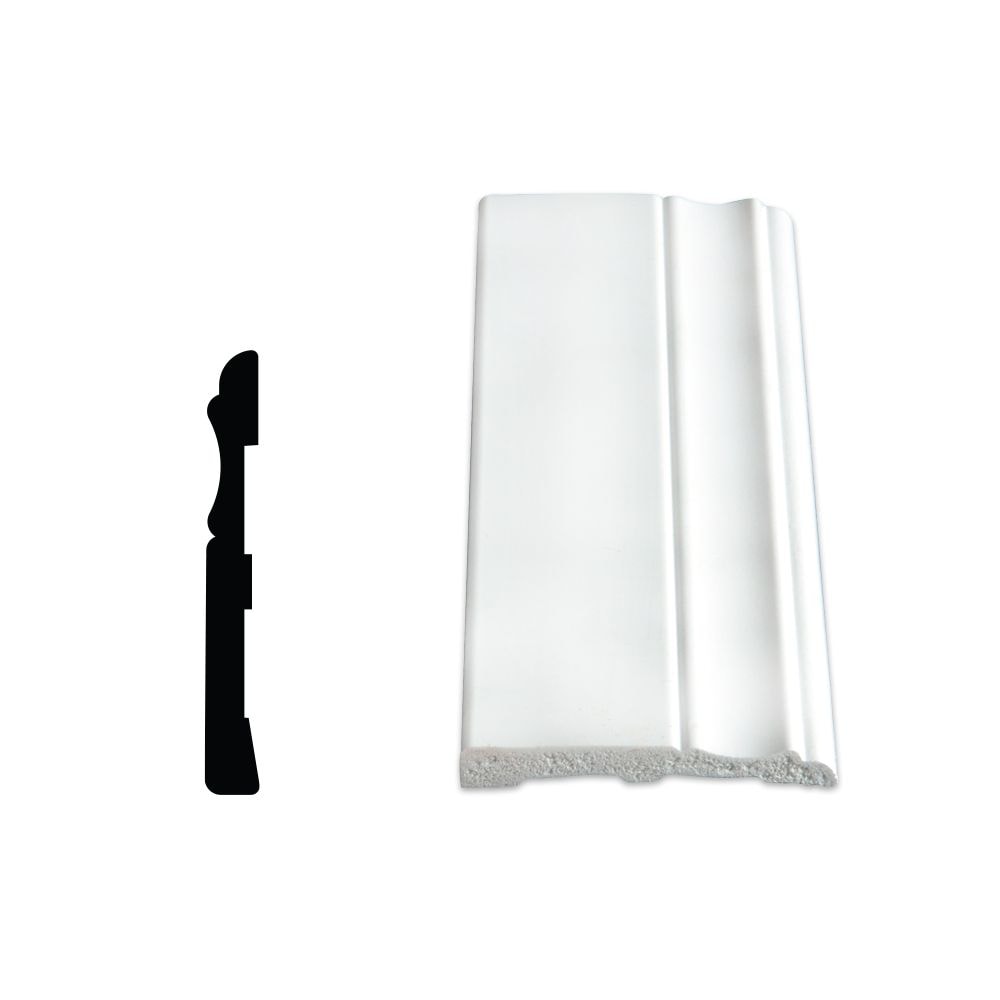 3/8-inch x 3-inch x 8 ft. Traditional PVC Baseboard Moulding