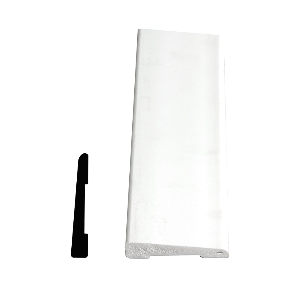 3/8-inch x 2-1/8-inch x 7 ft. Primed Paintable PVC Bevel Door and Window Casing Trim Moulding