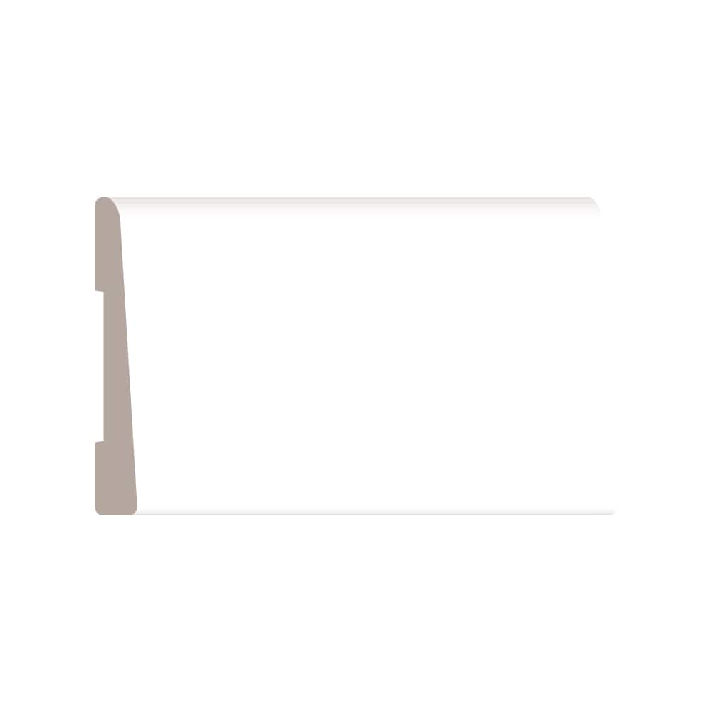 3/8-inch x 2-1/8-inch x 7 ft. Primed Paintable PVC Bevel Door and Window Casing Trim Moulding