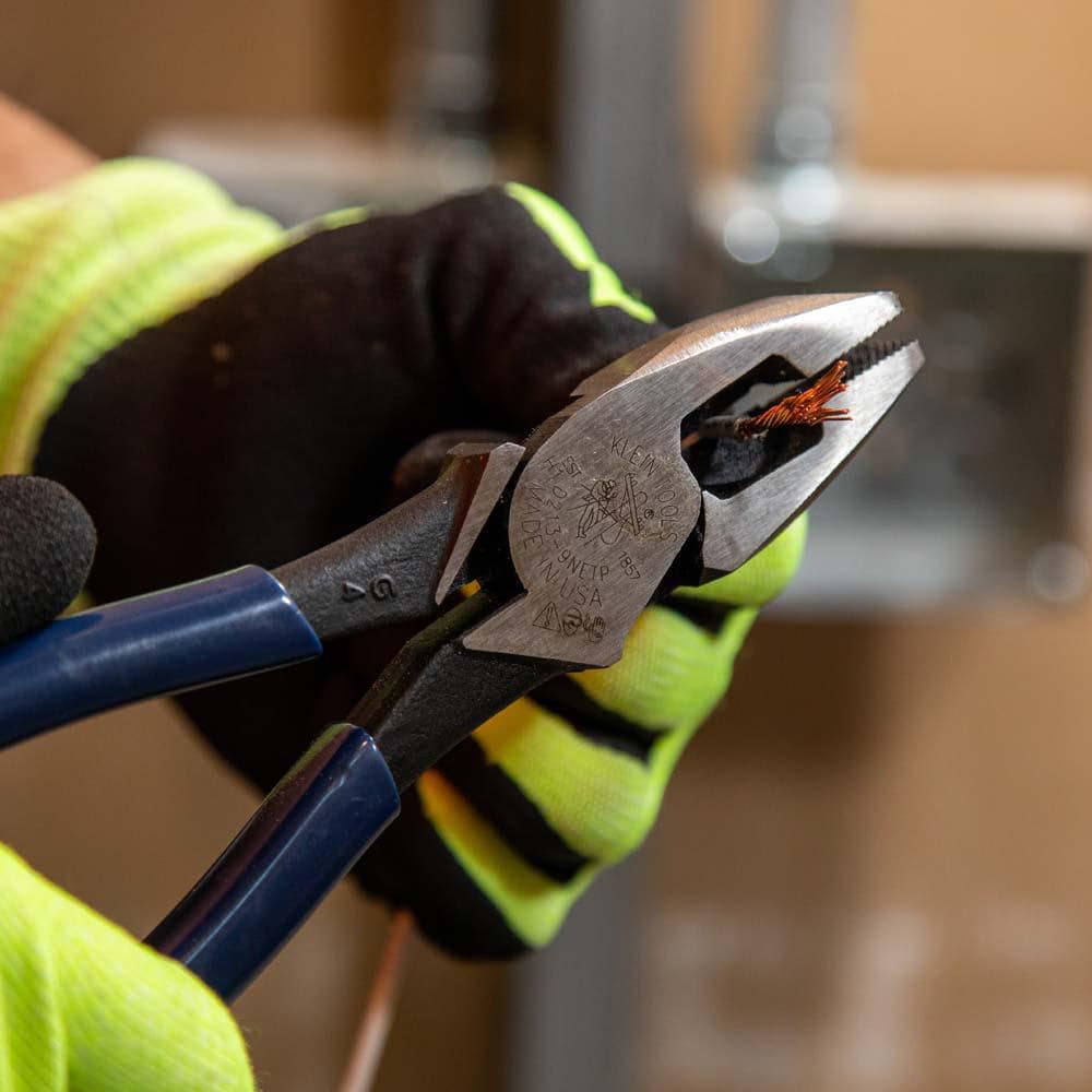9-inch High Leverage Side Cutting Pliers with Tape Pulling