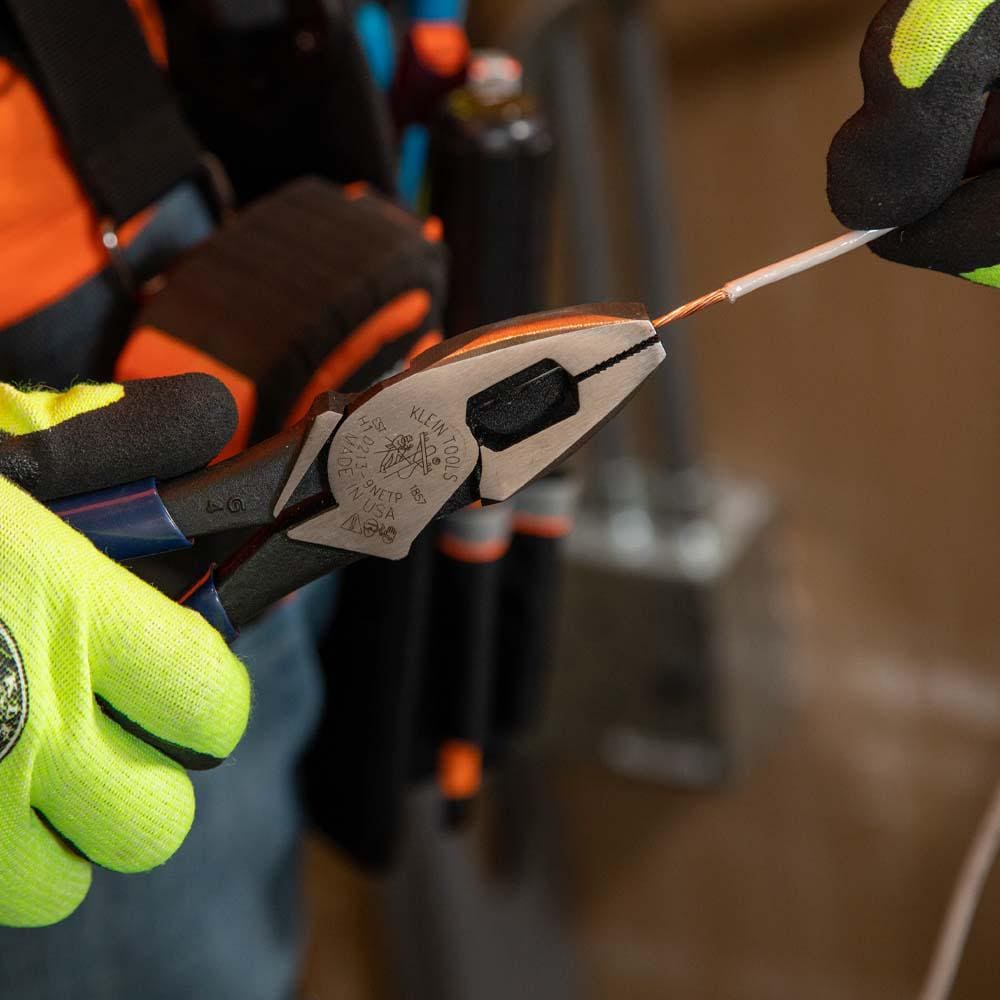 9-inch High Leverage Side Cutting Pliers with Tape Pulling