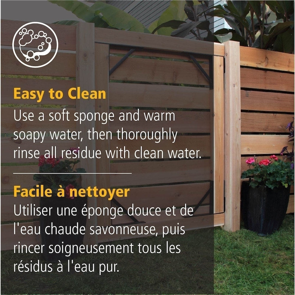 Heavy-Duty Steel Fence Gate Bracket Kit in Matte Black (Fits Gates 26-Inch to 60-Inch W, 72-Inch H)