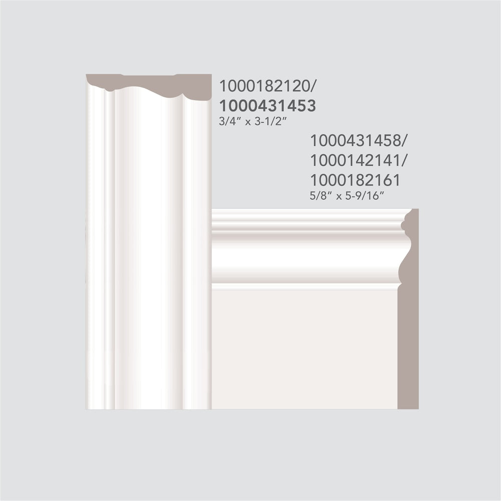 3/4-inch x 3 1/2-inch x 96-inch Colonial MDF Primed Fibreboard Casing