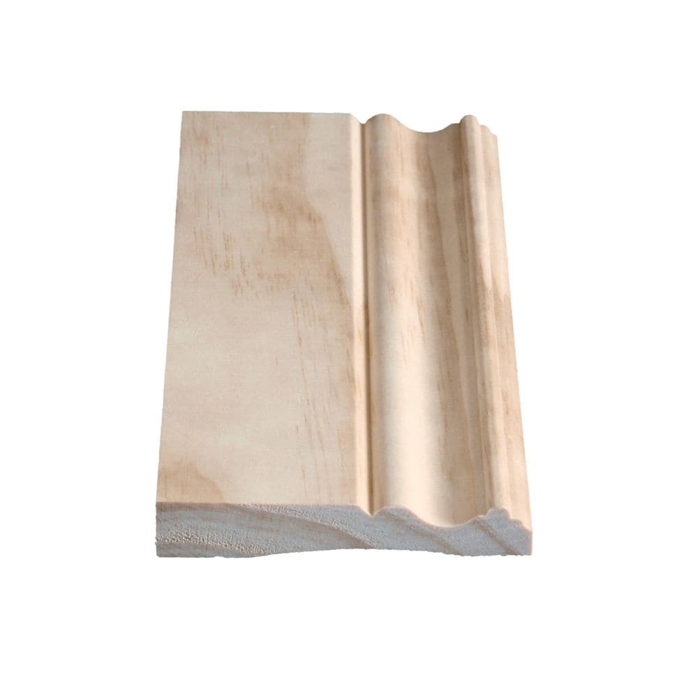 11/16 In. x 4-1/8 In. x 8 Ft. Solid Clear Pine Colonial Base