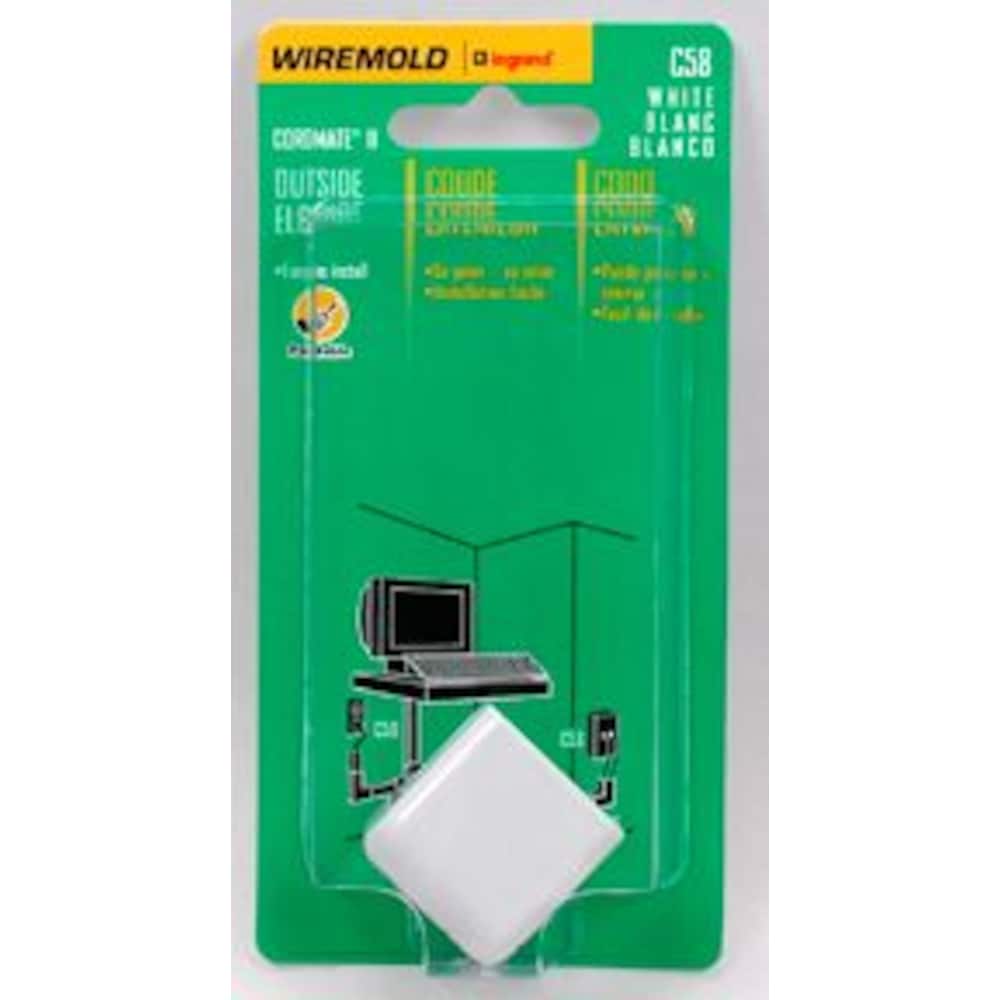 Coude extérieur CordMate II en plastique blanc