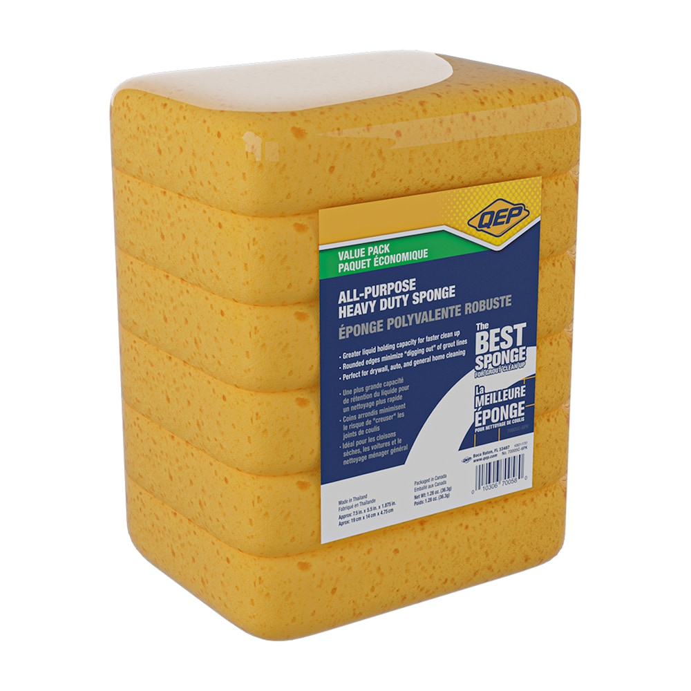 7-1/2 in. x 5-1/2 in. Multi-Purpose Sponge for Grouting, Cleaning and Washing (6pc/pack)