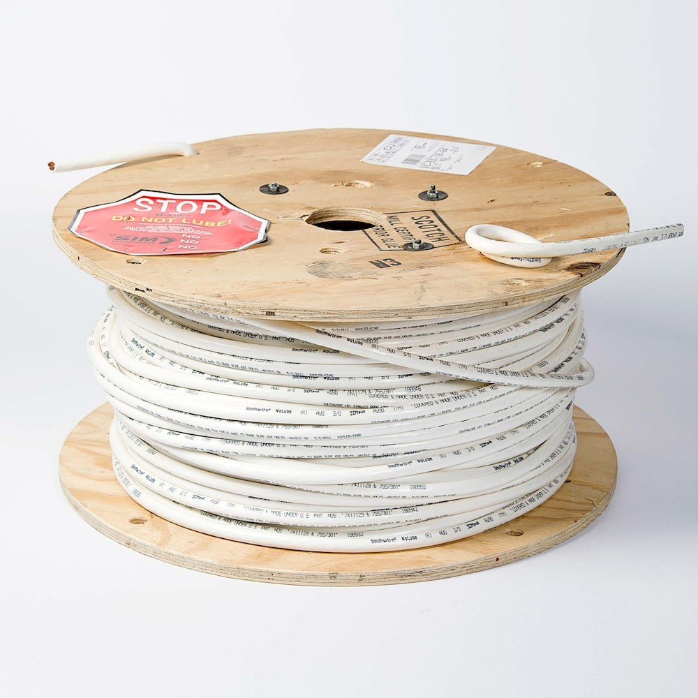 3/0-19 RW90 SimPull Electrical Wire - White (Cut By The Metre)