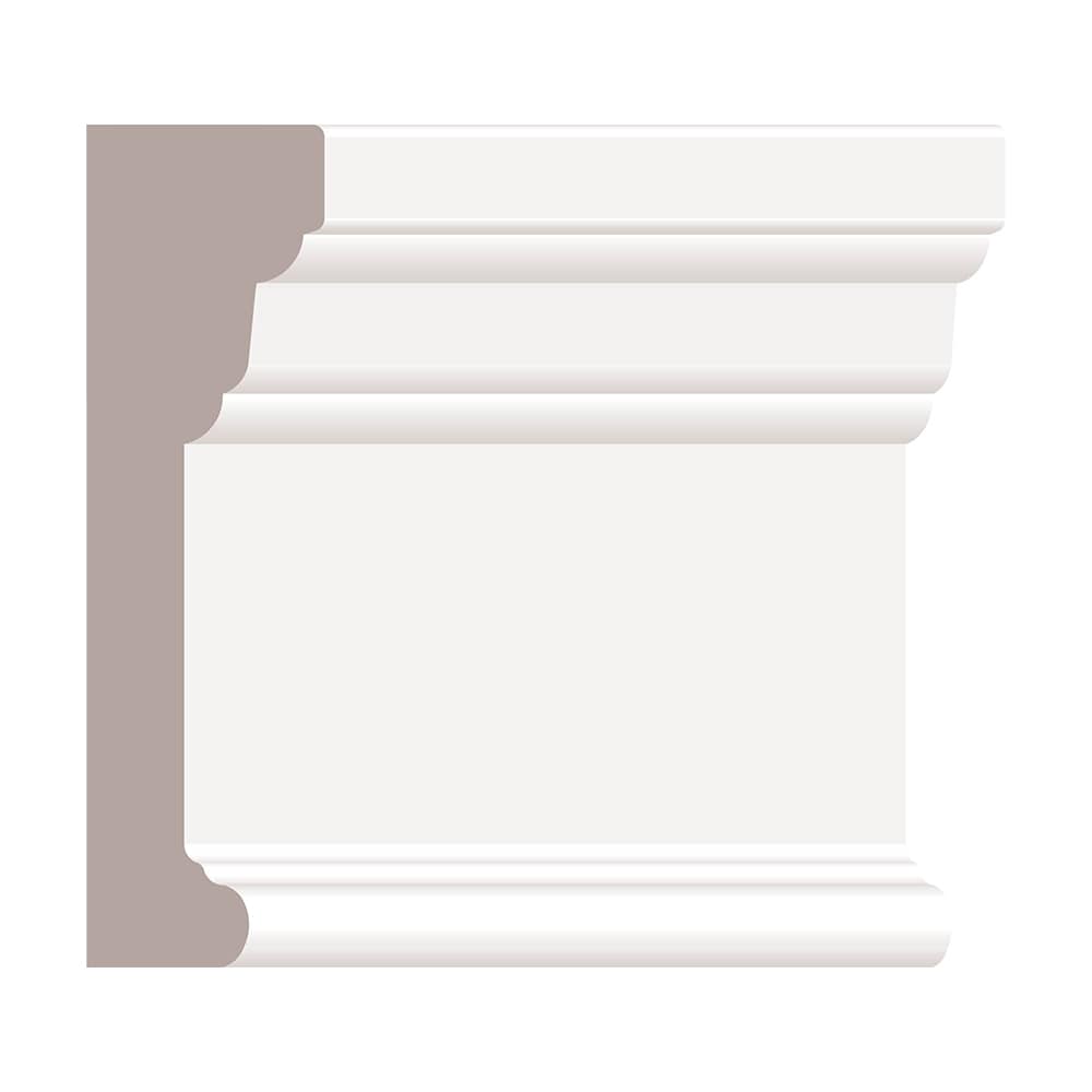 1 3/16-inch x 4 3/16-inch x 42-inch Primed Finger Jointed Pine Architrave Moulding