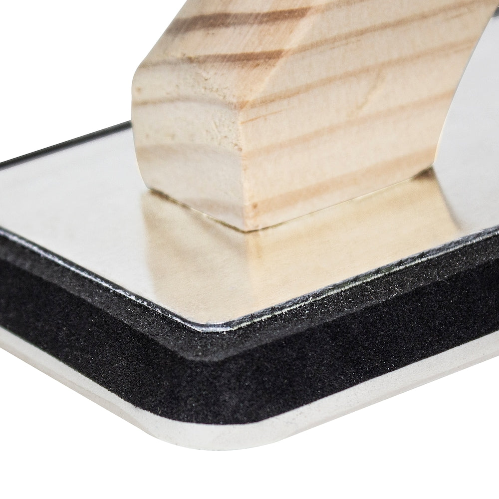 Taloche à coulis en caoutchouc antiadhésive XL de 4 po x 10,5 po avec manche en bois