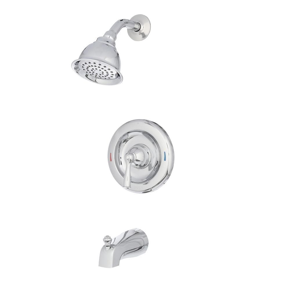 Banbury Single-Handle 1-Spray 1.75 GPM Bathtub Shower Faucet with Rain Shower Head in Chrome (Valve Included)
