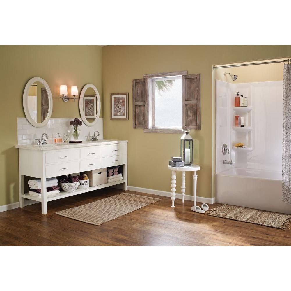 Banbury Single-Handle 1-Spray 1.75 GPM Bathtub Shower Faucet with Rain Shower Head in Chrome (Valve Included)
