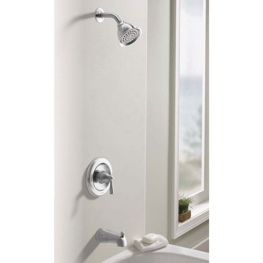 Banbury Single-Handle 1-Spray 1.75 GPM Bathtub Shower Faucet with Rain Shower Head in Chrome (Valve Included)