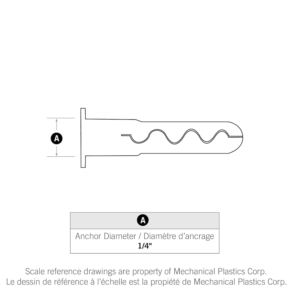 Toggler Alligator AF5 Ancrages tout usage pour béton et cloisons sèches 1/4" - 6 pièces