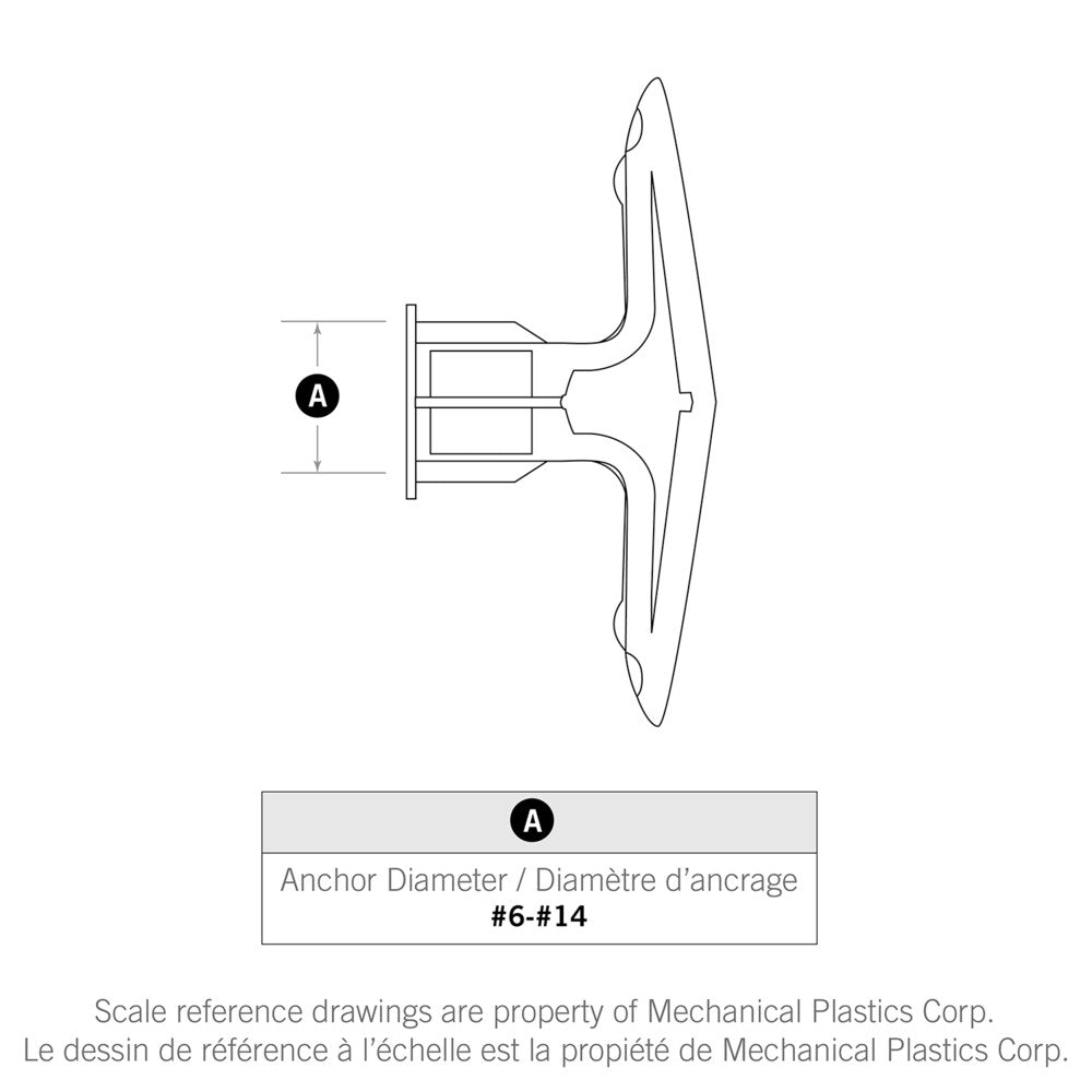 Toggler TA Plastic Toggle 5/8-3/4-inch Hollow Wall Anchors -5pcs
