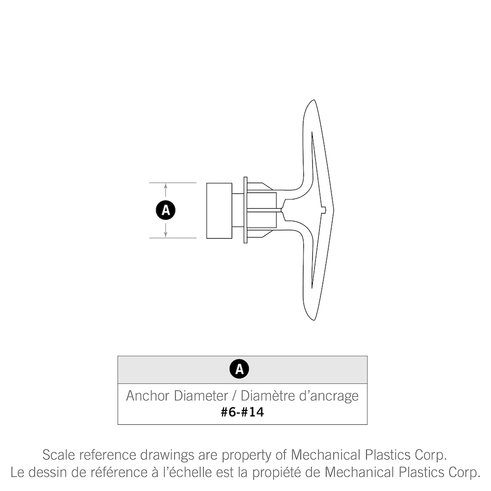 Ancrages pour étagères TBS1 3/8-1/2 pouces pour murs creux ou pleins - 7 pièces
