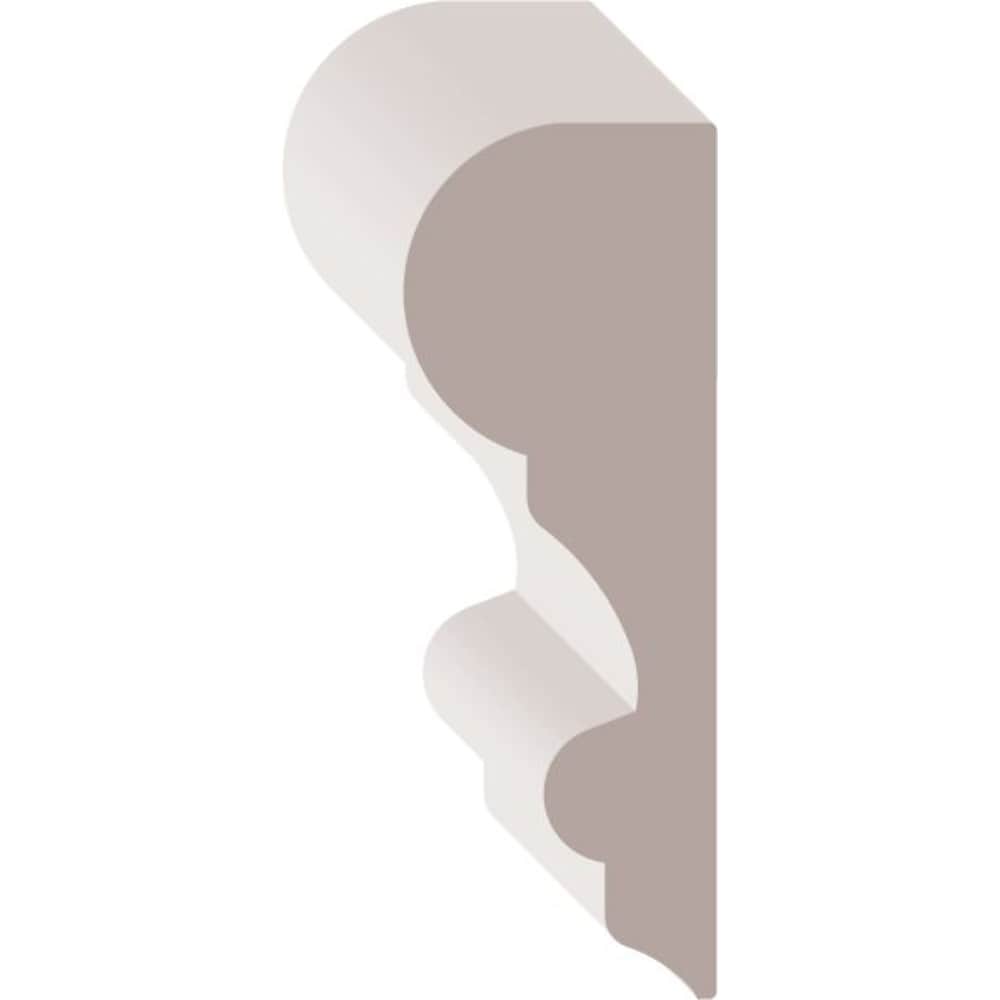Moulure de cimaise en panneau de fibres de bois Decosmart peint en MDF de 5/8 po x 1 3/4 po x 96 po x 96 po