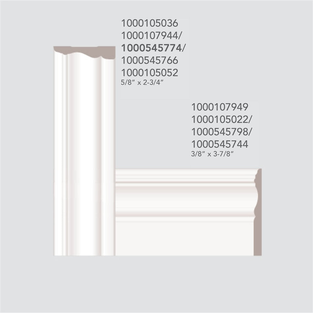 5/8-inch x 2 3/4-inch x 96-inch Colonial MDF Painted Decosmart Fibreboard Casing