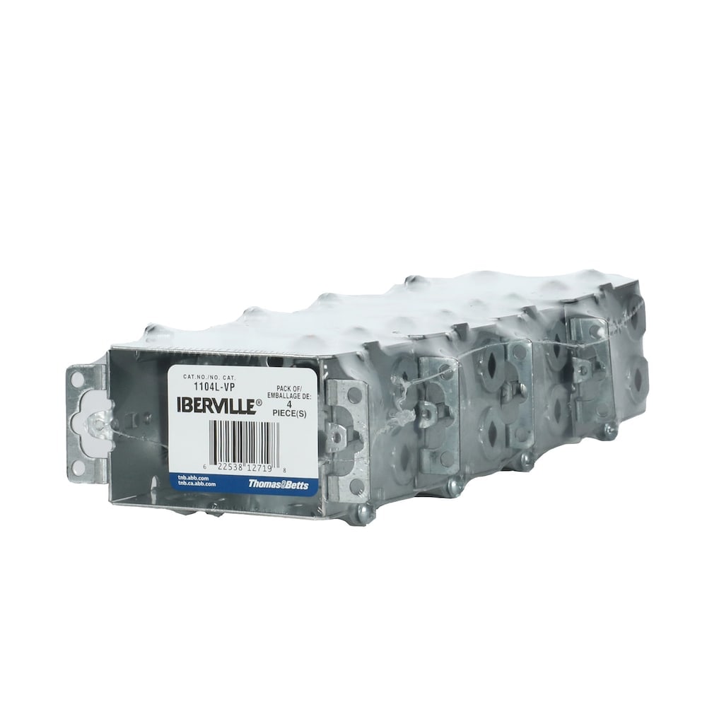 3 x 2 x 2-1/2 in. D. Single gang 12.5 cu in. gangable rectangle device box (Pack of 4 units)