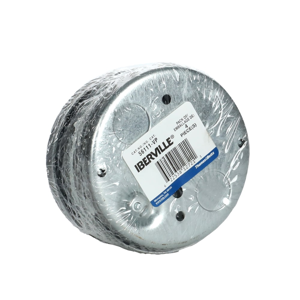 4 x 1/2 D. 5 cu.inch Octagon Steel Ceiling Pan Box (4 Pack)