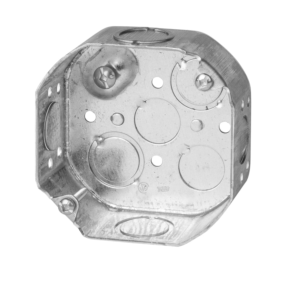 4 x 4 x 1-1/2 D. 15 cu.inch Octagon Steel Box (4 Pack)