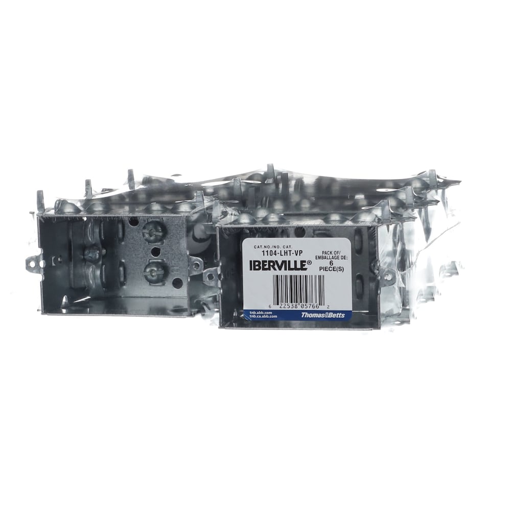 3 x 2 x 2-1/2 in. D. Single gang 12.5 cu in. gangable rectangle device box (Pack of 6 units)